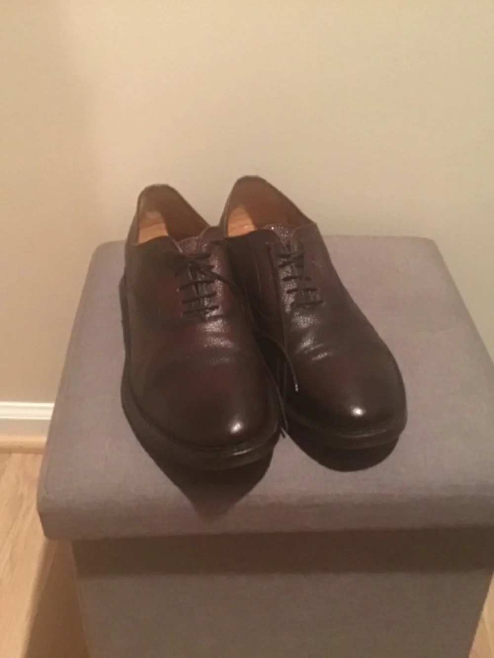 Deep brown pebbled leather Antonio Maurizi Made in Italy size 44 or US 11